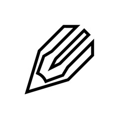 Pen icon vector isolated on background. Trendy sweet symbol. Pixel perfect. illustration EPS 10.