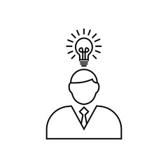 idea, insight, creative thinking line icon