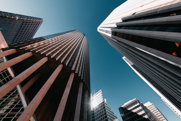 Fototapeta na wymiar Bürogebäude und Hochhäuser in Downtown San Francisco