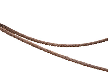 Jute rope isolated on a white background.