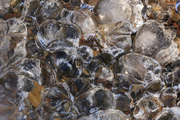 Abstract photo of ice formations.