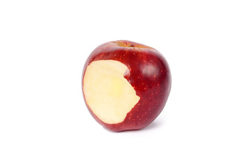 Red bitten apple
