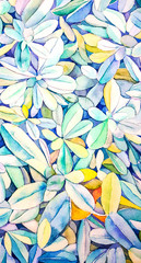 Watercolor leaves, Leaf, Watercolor pattern with leaves