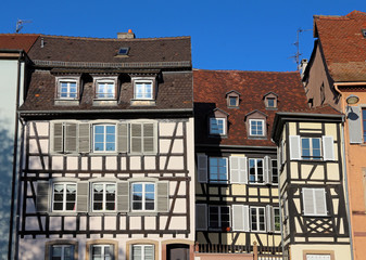 Fototapeta premium Half-timbered houses in old town Strasbourg - Alsace - France