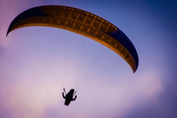 paraglider in the sky