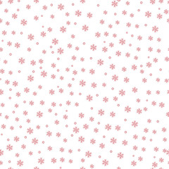 Winter red snow pattern background. vector illustratiom.
