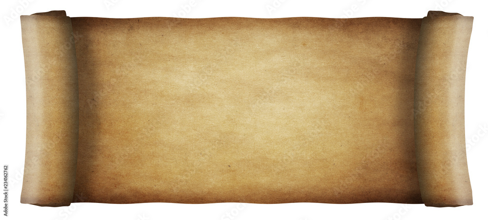 Wall mural aged paper scroll 2