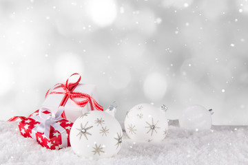 Christmas decoration with blurred background