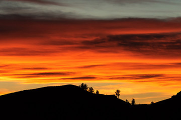 Fototapeta na wymiar Sunset over the Colorado Rockies near Monarch Pass