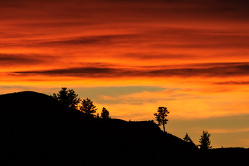 Fototapeta na wymiar Sunset over the Colorado Rockies near Monarch Pass