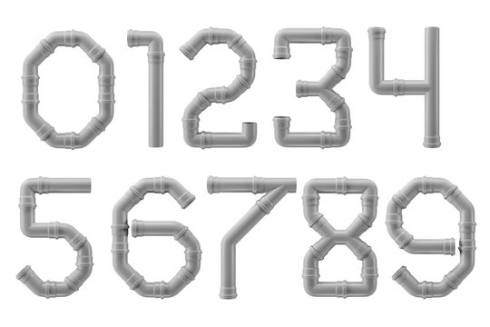 PVC pipe digits