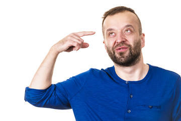 Confused man thinking