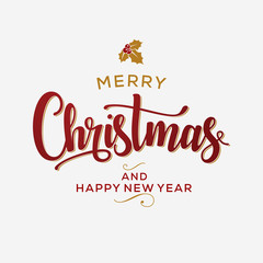 Merry Christmas and Happy New Year Card. Background. Xmas banner.