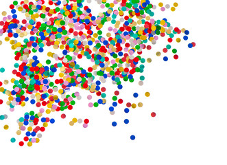 Confetti carnival background Red blue green yellow