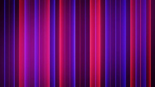 Neon red and blue strips. Seamless loop abstract motion background. 3D render animation 4k UHD 3840x2160
