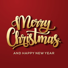Merry Christmas and Happy New Year Card. Background. Xmas banner.