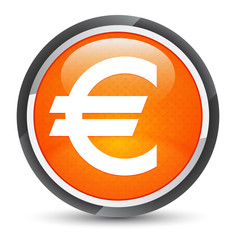 Euro sign icon galaxy orange round button