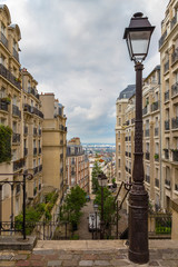 Fototapeta premium streets of Paris on the Montmartre mountain