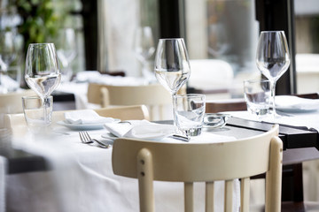 Empty restaurant interior. Modern design.