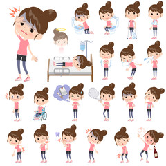 Bun hair mom sportswear_sickness