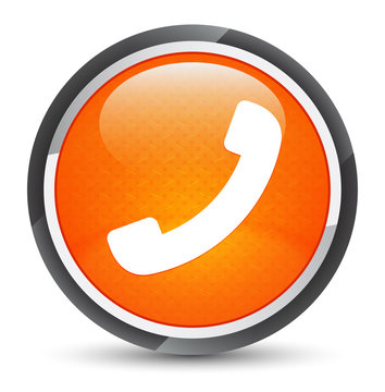 Phone icon galaxy orange round button