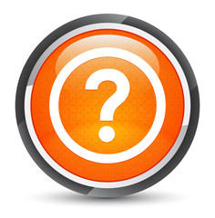 Question icon galaxy orange round button