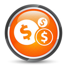Finances dollar sign icon galaxy orange round button