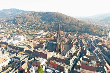 Fototapeta na wymiar Aerial View Freiburg Germany 
