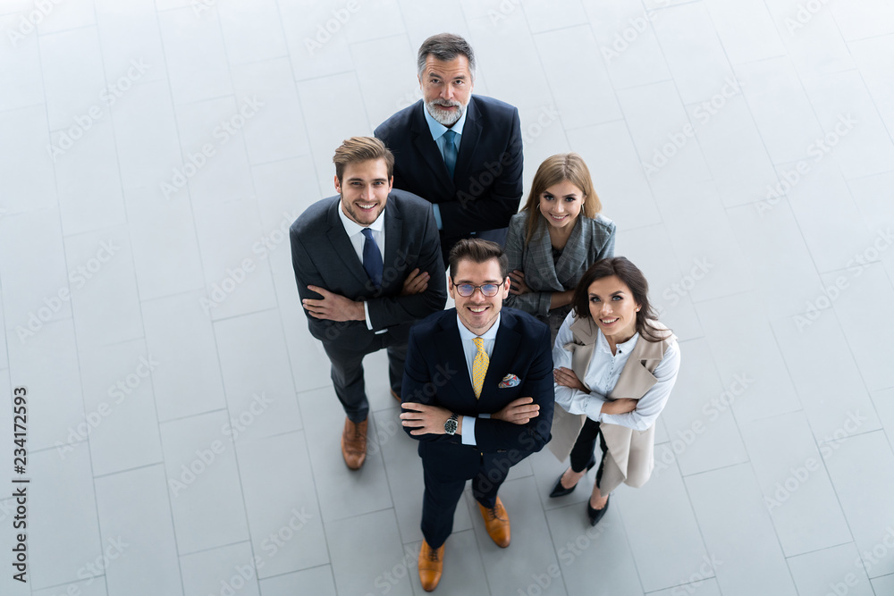 Wall mural top view of business people, business meeting and teamwork . - Wall murals