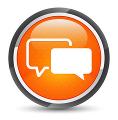 Testimonials icon galaxy orange round button