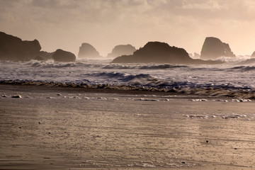 Fototapeta premium beach at sunset