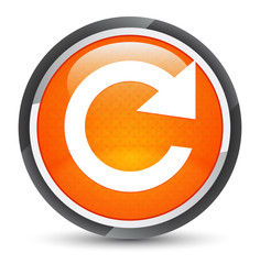 Fototapeta premium Reply rotate icon galaxy orange round button