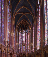 Interior of chapel of Sainte-Chapelle