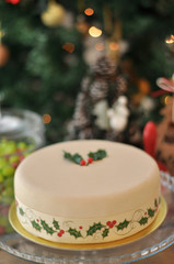 Obraz na płótnie Canvas Marzipan Christmas Cake