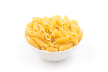 Pasta Penne in a white bowl