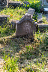 Sremski Karlovci, Serbia - May 2, 2018: Abandoned grave at the Local Cemetery in Sremski Karlovci