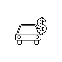 car dealer sign icon. Element of navigation sign icon. Thin line icon for website design and development, app development. Premium icon