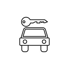 car rental sign icon. Element of navigation sign icon. Thin line icon for website design and development, app development. Premium icon