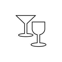 night club sign icon. Element of navigation sign icon. Thin line icon for website design and development, app development. Premium icon