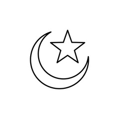 mosque sign icon. Element of navigation sign icon. Thin line icon for website design and development, app development. Premium icon