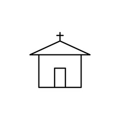church sign icon. Element of navigation sign icon. Thin line icon for website design and development, app development. Premium icon