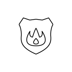 fire station sign icon. Element of navigation sign icon. Thin line icon for website design and development, app development. Premium icon