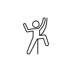 abseiling sign icon. Element of navigation sign icon. Thin line icon for website design and development, app development. Premium icon