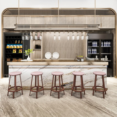 3d rendering white minimal kitchen with luxury decoration