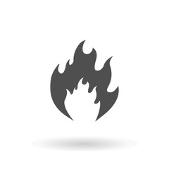 Fire Icon Vector Illustration - Burning Flame.