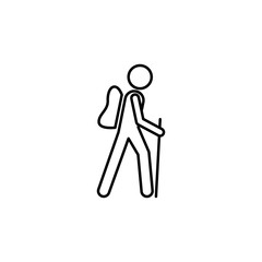 trail walking sign icon. Element of navigation sign icon. Thin line icon for website design and development, app development. Premium icon