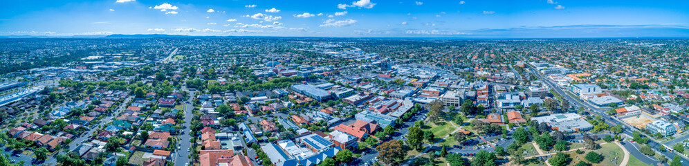 Naklejka premium Oakleigh suburb residential area - wide aerial panorama