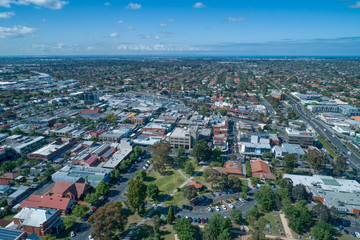 Fototapeta premium Aerial view of residential area in Melbourne, Australia