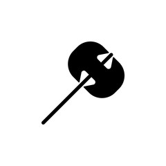 Battle axe flat vector icon for games and websites