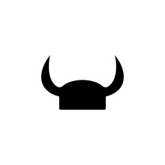 Viking helmet icon vector. Viking helmet sign Isolated on white background. Flat style for graphic design, logo, Web, UI, mobile app, EPS10